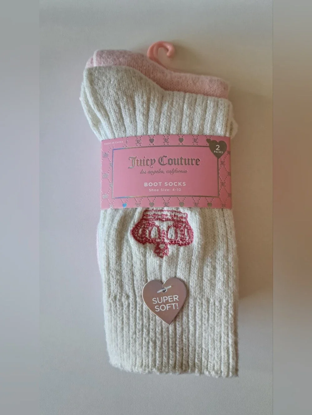 Juicy Couture Boot Socks 2 Pair